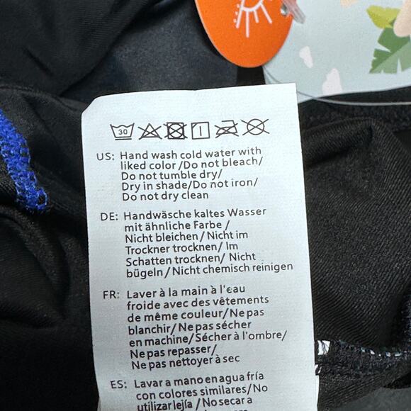 Attraco Sports Swimsuit Womens Medium Black with Blue Accents One Piece Outdoors - Picture 9 of 12